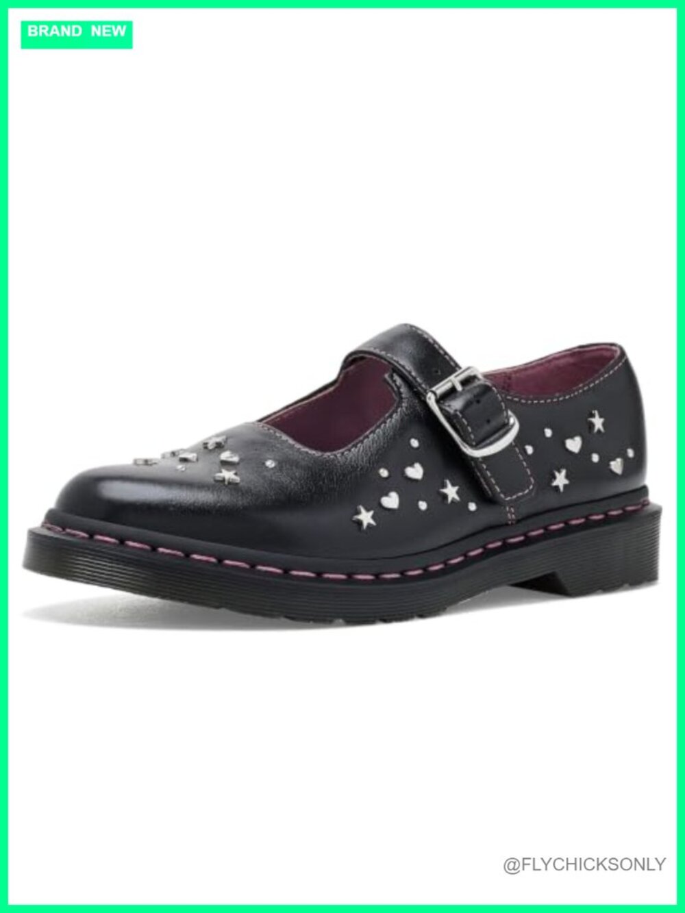 Dr. Martens Mariel II Hearts + Stars Leather Mary Jane Flat